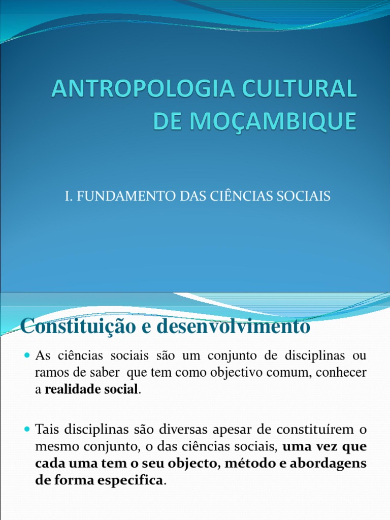 antropologia cultural de mocambique